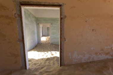 Pomona, Namibya - 16 Ağustos 2018: Pomona, hayalet elmas kasabası