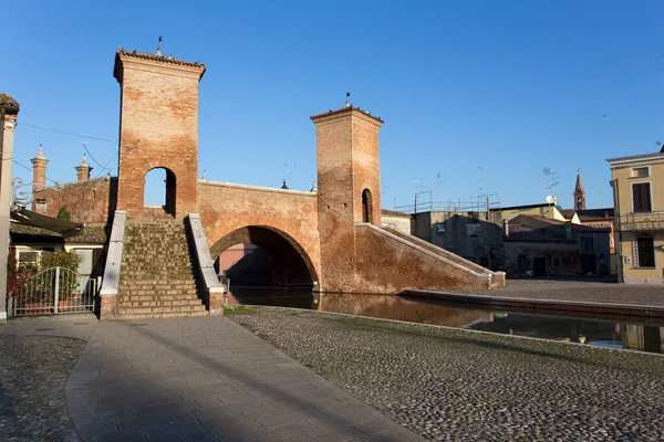 Comacchio Italië December 2019 Blik Trepponti — Stockfoto