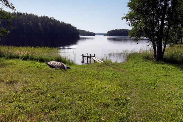Verano Región Lacustre Finlandia — Foto de Stock
