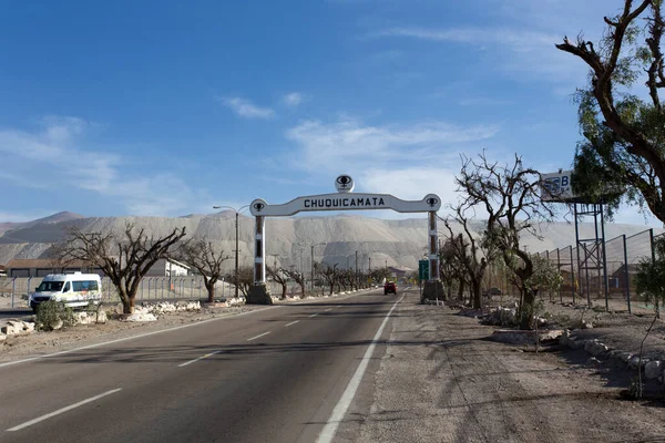 Calama Chili Août 2019 Vue Sur Entrée Mine Chuquicamata — Photo
