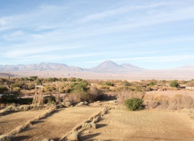 San Pedro de Atacama, Şili 'deki çöl manzarası