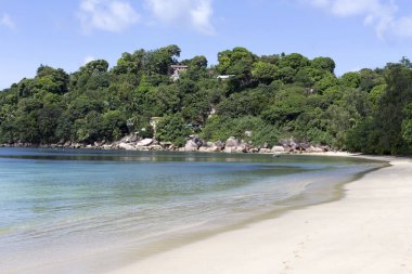 View of a paradise beach in Seychelles 