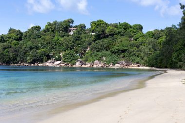 View of a paradise beach in Seychelles 
