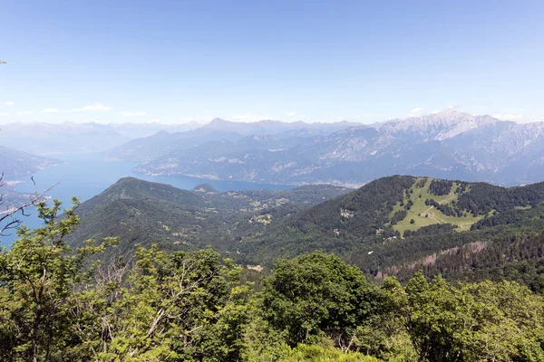 Uitzicht Comomeer Vanaf Monte San Primo Italië — Stockfoto