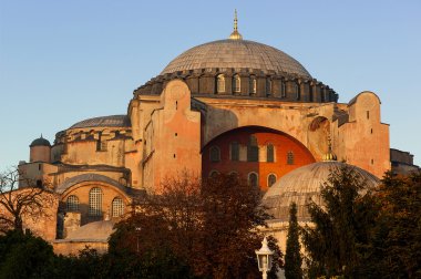 Ayasofya gün batımında istanbul'da Ayasofya