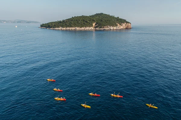 Canoes in Adriatic Sea — Stock Photo, Image