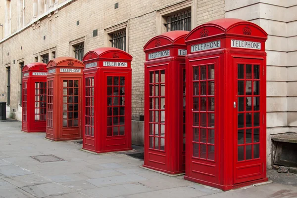 Červené telefonní budky — Stock fotografie