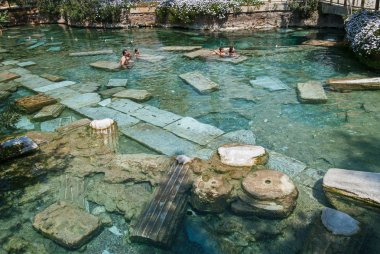 The Sacred Pool in Pamukkale, Turkey clipart