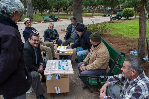 Jogar jogos de tabuleiro no Líbano — Fotografia de Stock