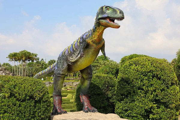 Pattaya Tailandia Enero 2022 Estatua Los Dinosaurios Hermosa Para Viajar Fotos de stock libres de derechos