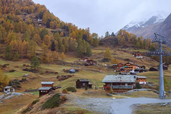 Zermatt Schweiz Oktober 2019 Blick Auf Den Altbau Der Furi — Stockfoto