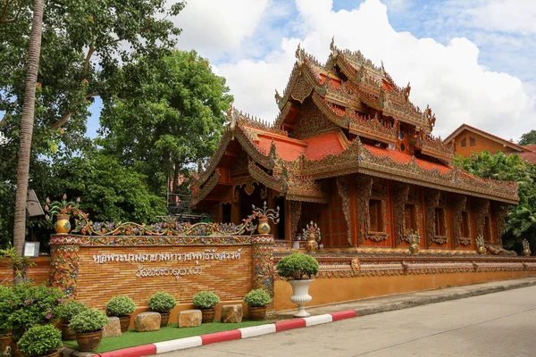 Chiang Rai Thailand July 2020 Beautiful Building Wat Phra Dhat — Stock Photo, Image