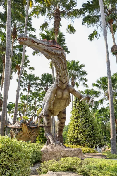 Pattaya Thailand January 2022 Dinosaurs Statue Beautiful Travel Holiday Nong — Stock Photo, Image