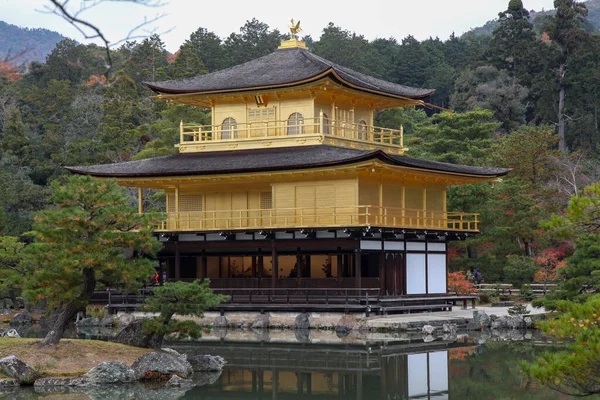 Utsikt Över Naturen Trädgård Kinkaku Temple Kyoto Japan — Stockfoto