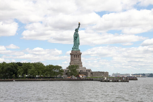  the Statue of liberty is famous  in New York ,USA.