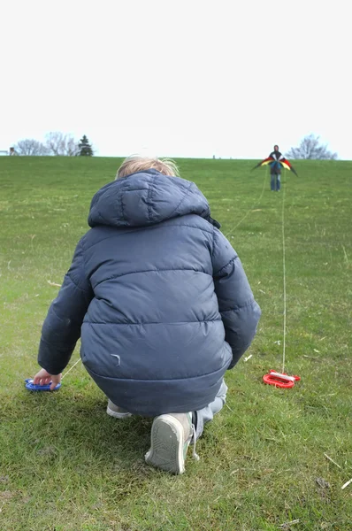 Kite boy — Stock Photo, Image