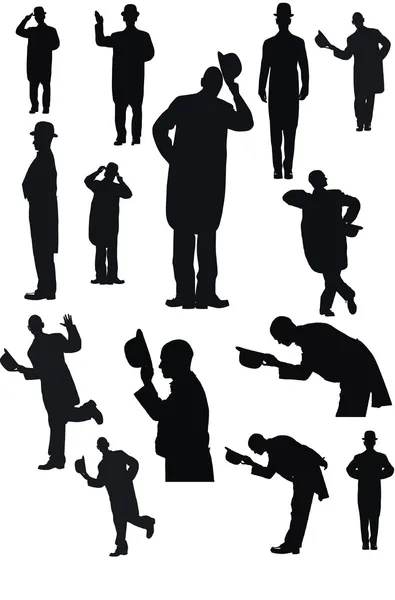 siluet şapkalı adamlar