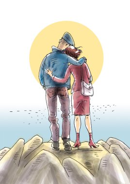 Lovers are on the hill