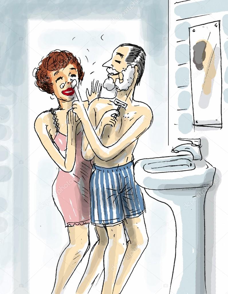 Couple in Bathroom