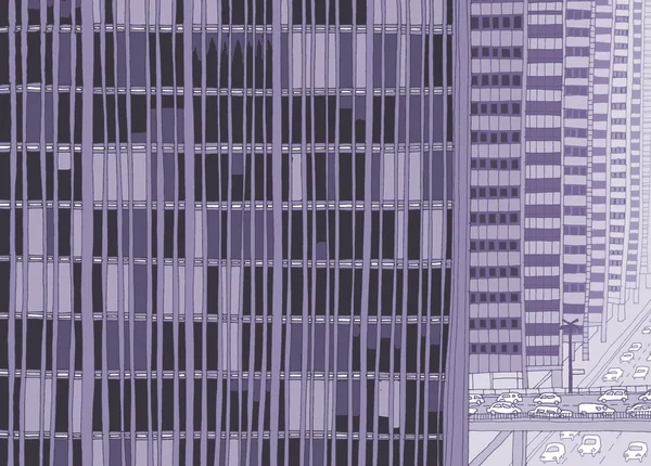Edificios altos de la ciudad —  Fotos de Stock