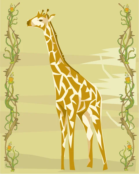 Giraffe anschaulich — Stockfoto