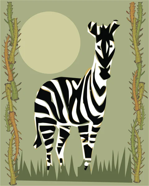 Zebra illustrativo — Foto Stock