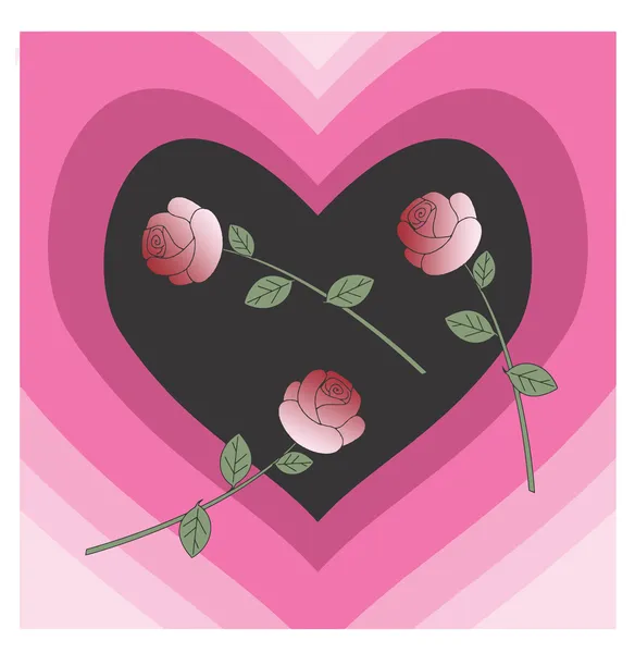 Liefde en rozen — Stockfoto