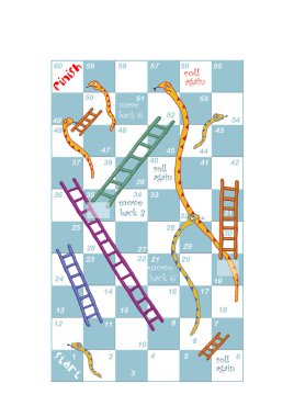 Snakes and ladders clipart
