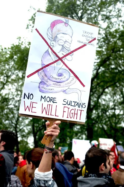 Turkiska demonstranter i london — Stockfoto