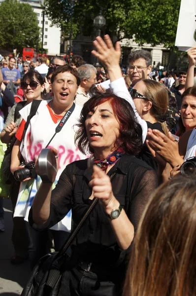 Turkish & Kurdish women protesters — Stock Photo, Image
