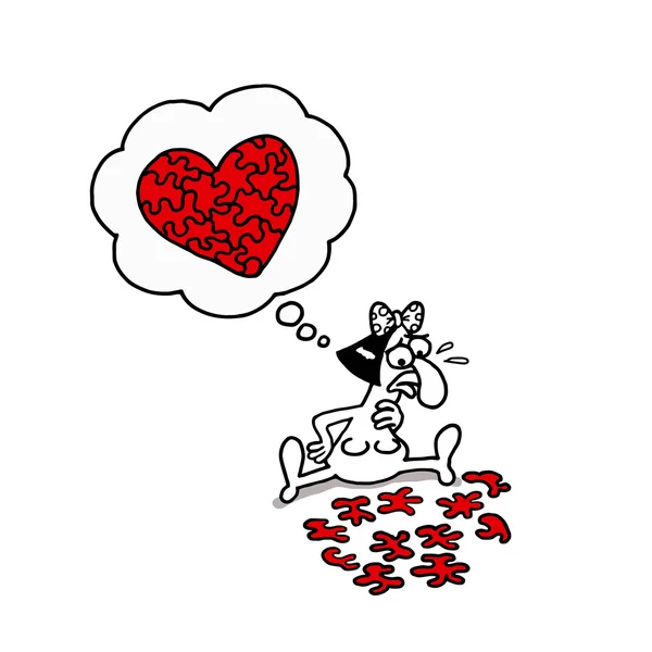 Puzzle amour — Image vectorielle