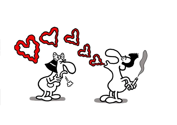 Liebe Rauch — Stockvektor