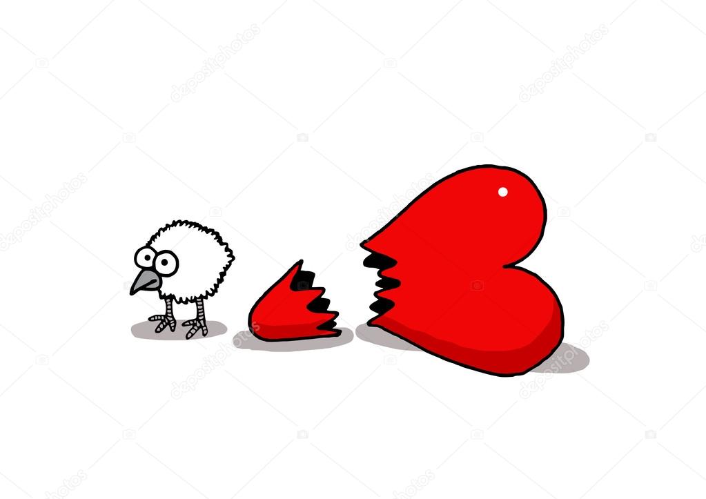 Humorous vector cartoon about Valentines day and Love