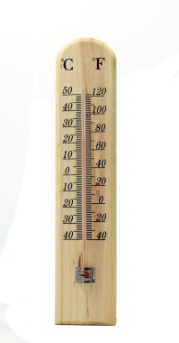 Wooden thermometer clipart