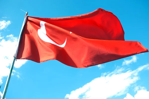 Tyrkisk flagg – stockfoto