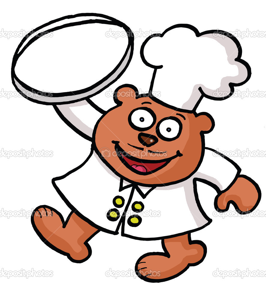 A cartoon bear chef