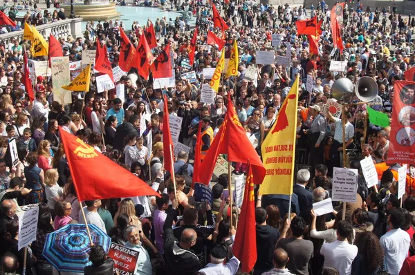 Demonstranten in London — Stockfoto