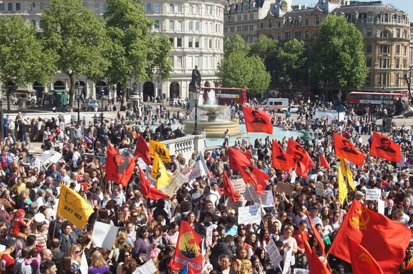 Protestujący w Londynie — Zdjęcie stockowe
