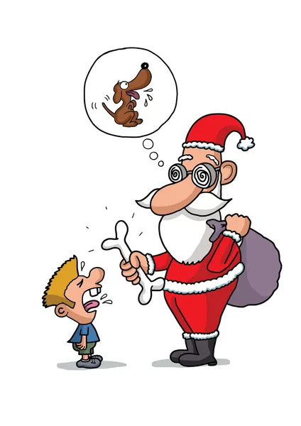 Papai Noel míope — Vetor de Stock