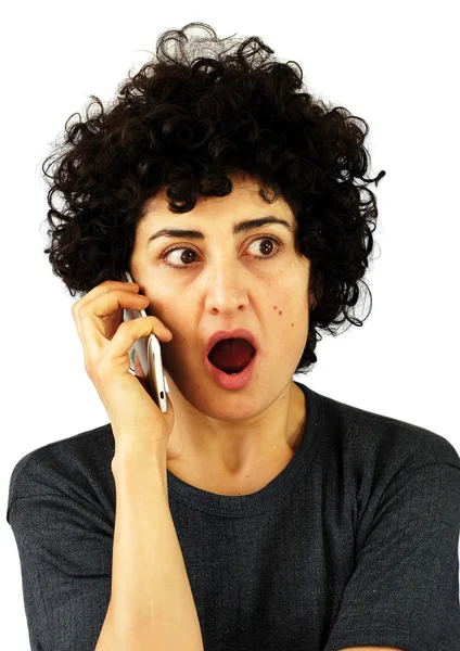 Jeune femme au téléphone — Photo