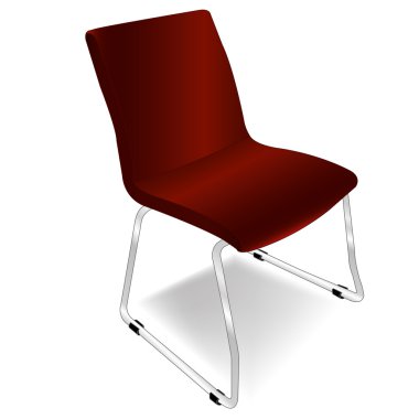 Kırmızı metal sandalye vektör