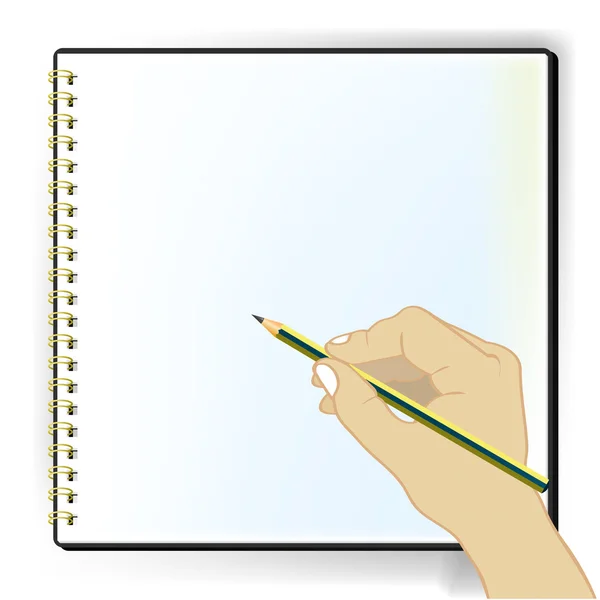 Blank sketchbook vector — Stock Vector