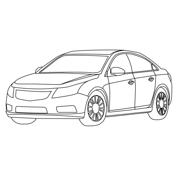 Car outline vector — Stock Vector