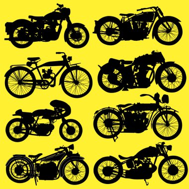 Vintage motosiklet motosiklet vektör