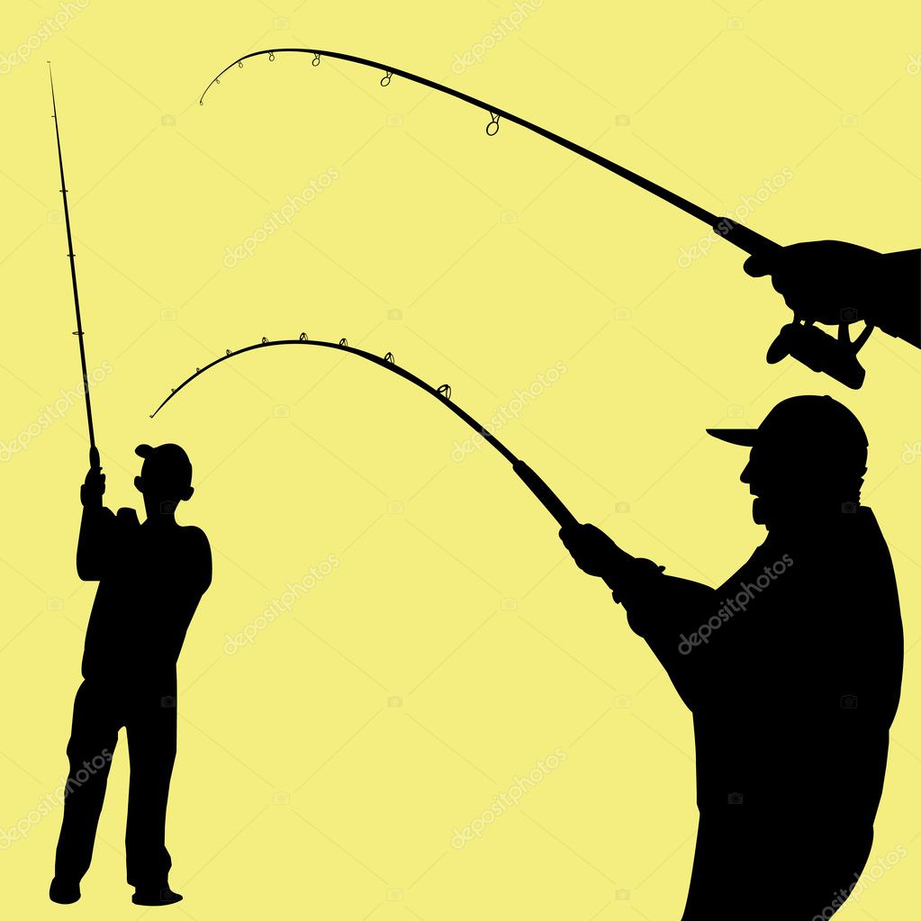 Download Man fishing vector — Stock Vector © attaphongw #22601519