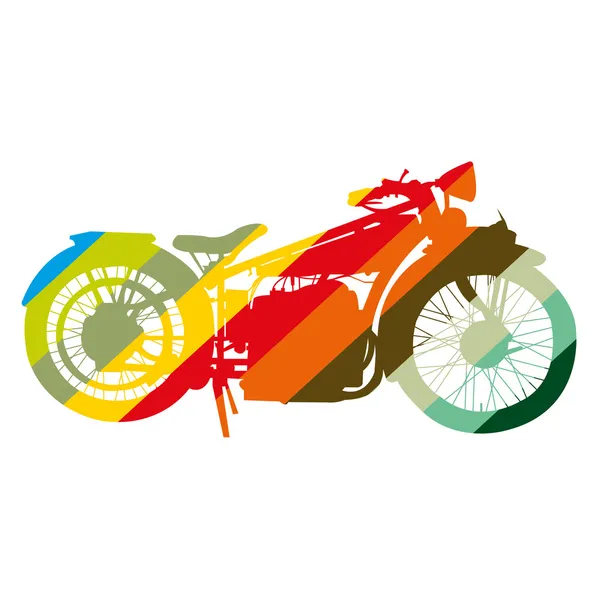 Vintage Motorcycle motorbike color art vector — Stock Vector