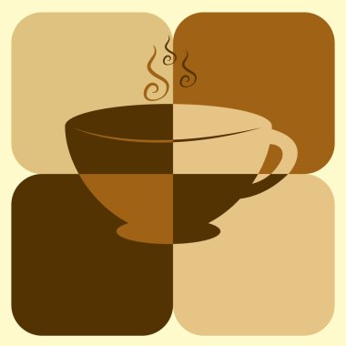 kahve renkli sanat vektör