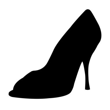 high heel shoes silhouette vector clipart