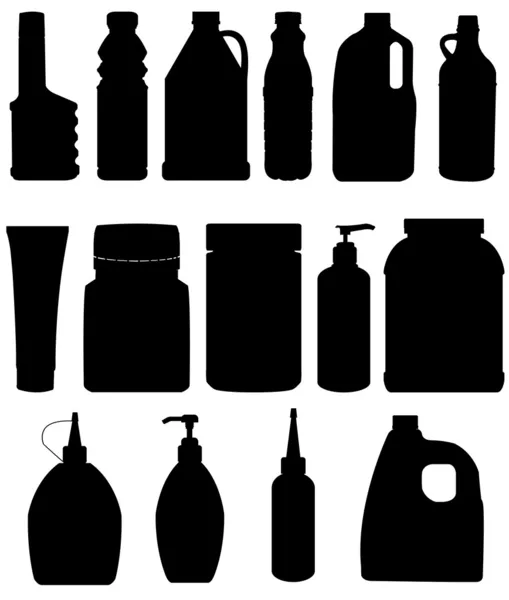 Botella vector conjunto — Vector de stock