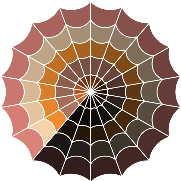 Vetor de arte de cor cobweb — Vetor de Stock